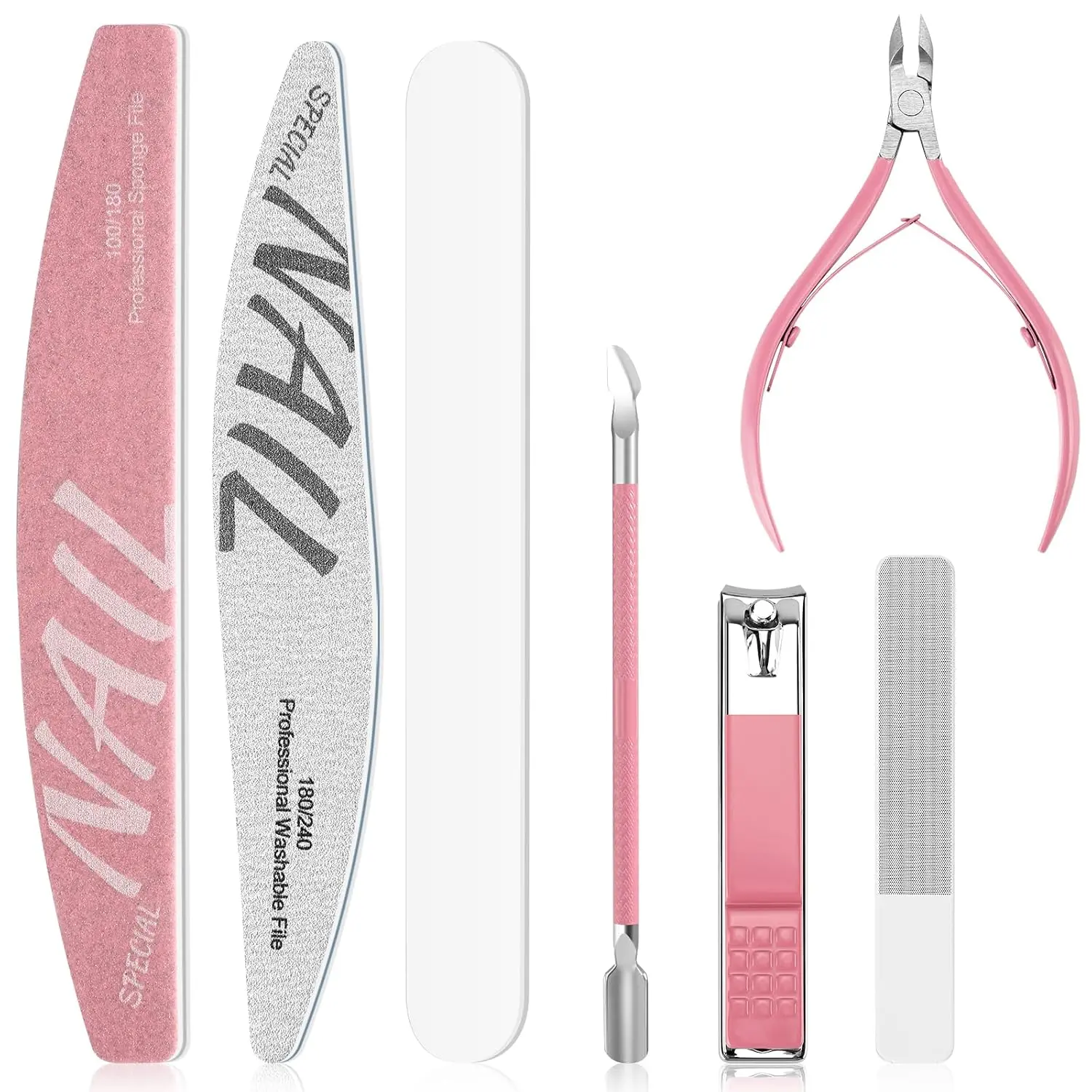 Nail Care Kit Nail Files Buffer Manicure Kit for Women Cuticle Nippers Trimmer Pusher Nail Tools Pedicure & Manicure Nail Prep Kit Gifts for Mom Women