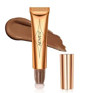 Long Lasting Concealer with Soft Sponge Applicator, Multi-functional Matte Finish Contouring Pen, Non-greasy Facial Makeup Products for Women & Girls, Concealer Cosmetic, Concealer Foundation Hybrid