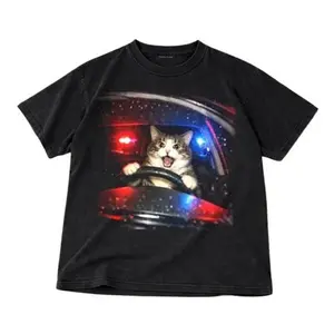 Vintage Cat Memes Graphic Tee - Retro Funny Cat T-Shirt for Cat Lovers Cotton Fit