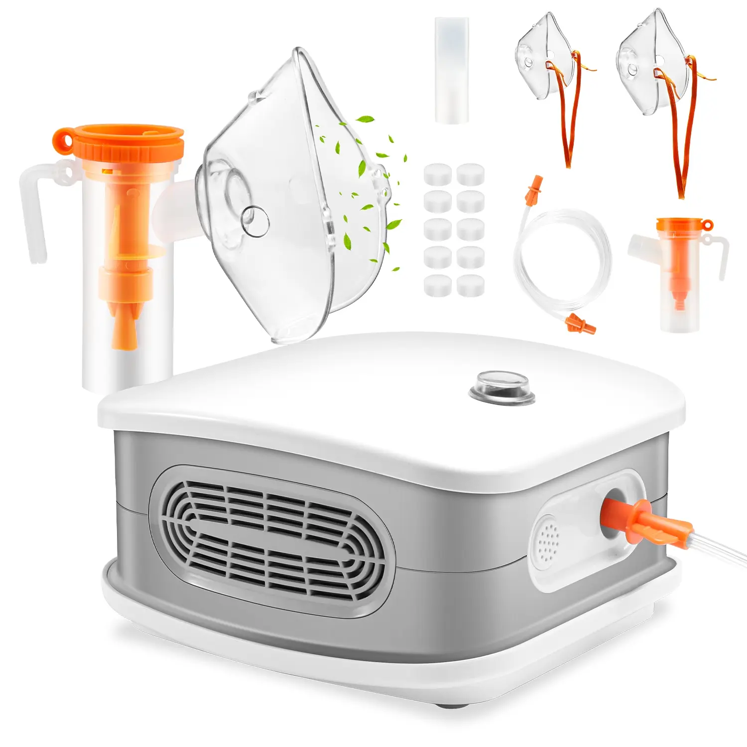 BUDBOW Compressor Nebulizer for Adults & Kids, Home Kit with 2 Masks