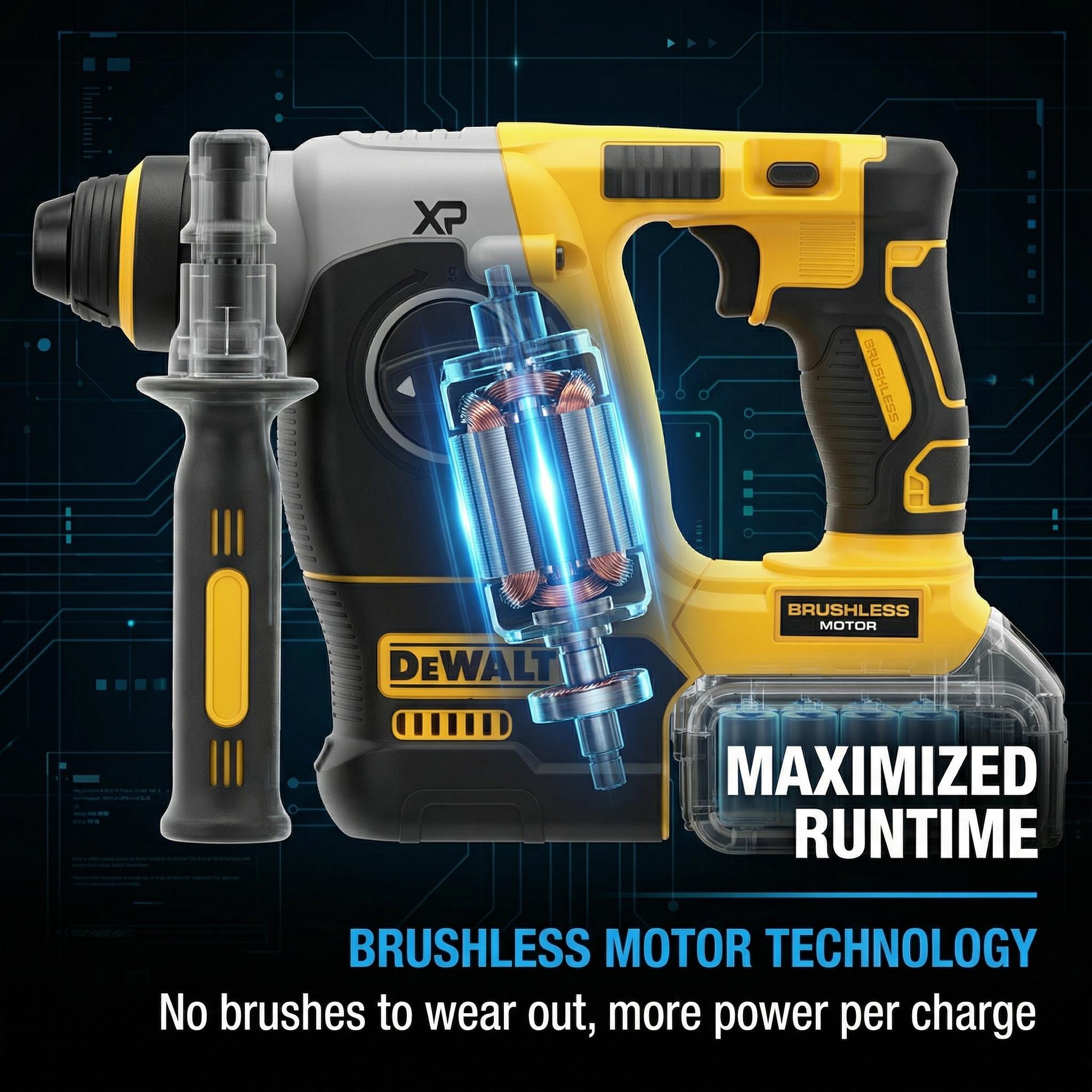 DeWalt DCH273 20V Cordless Rotary Hammer Drill for Concrete Drilling and Construction Applications