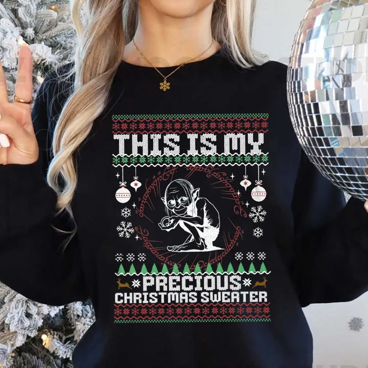 Gollum LOTR This Is My Precious Christmas Sweater The Lord Of The Rings Shirt Sweatshirt Hoodie