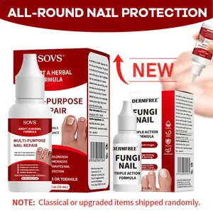 SOVS Nail Care Solution, Gentle Liquid for Discoloured & Brittle Nails 0.5 fl oz, Hydrates, Enhances Clarity & Shine, Daily Manicure Care