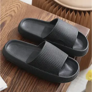 Women's Pink Pillow Slippers - Non-Slip Quick Dry EVA Sole, Thick Sole, Summer Sandals, Lightweight & Stylish, Perfect for Bathroom & Dancing, Onyx Flipflop Walking Shoes