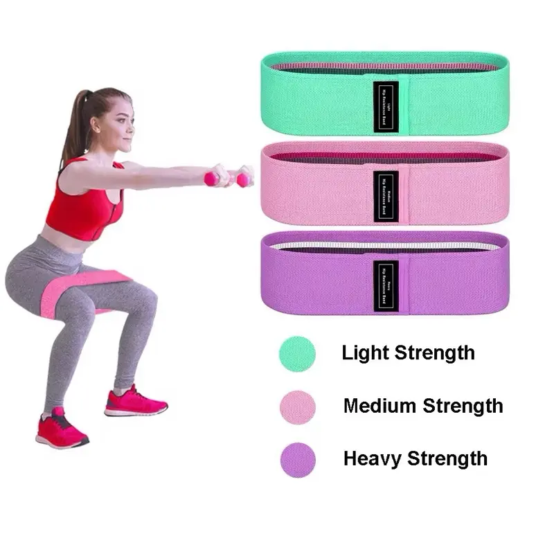 3-Pack Resistance Bands for Women & Men – Non-Slip Fabric Booty Bands for Squats, Yoga & Pilates – Stretch Exercise Workout Bands for Legs, Hips & Glutes – Durable Elastic Fitness Flexbands for Home & Gym Training