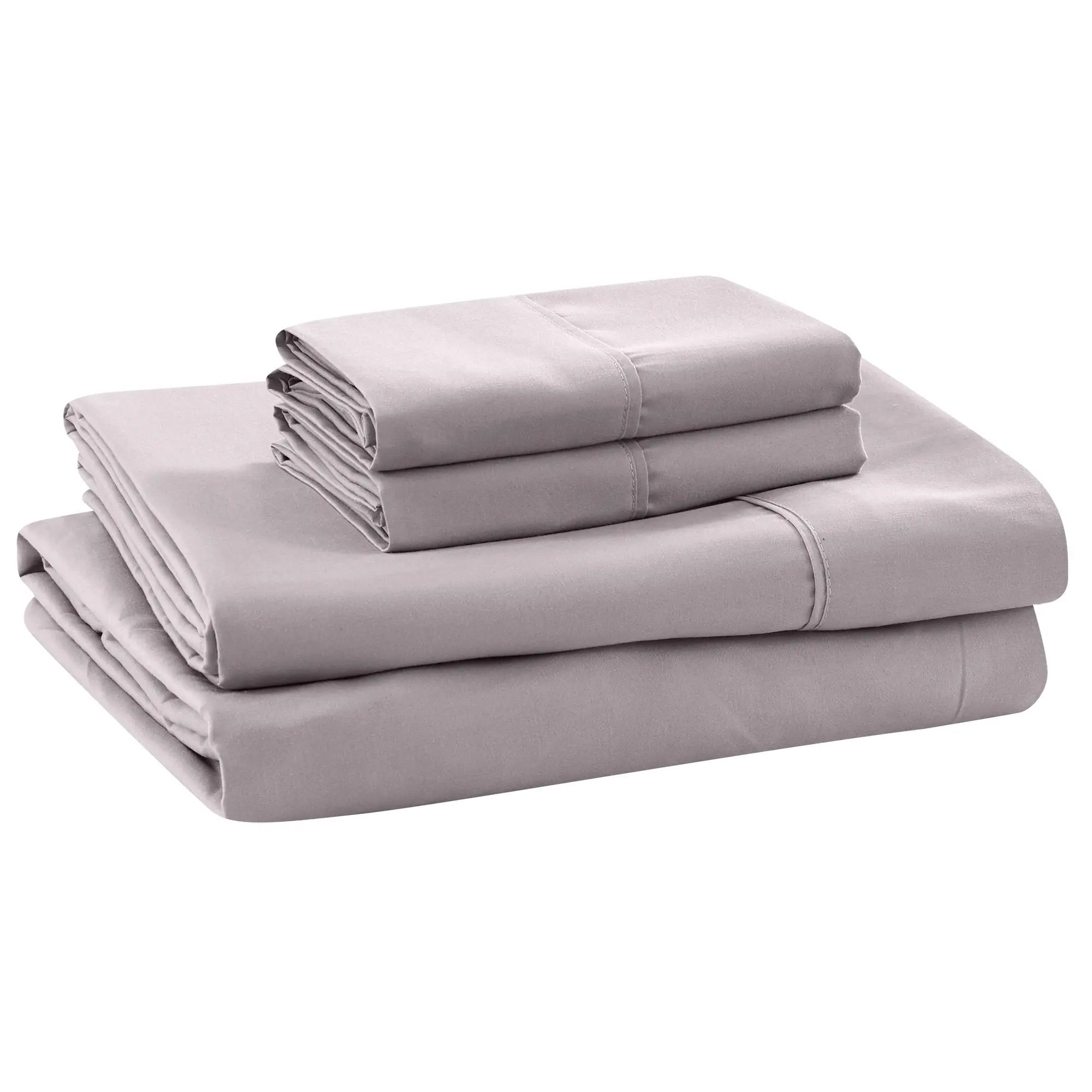 Modern Threads Queen Size Dusty Mauve Solid 4-Piece Microfibre Sheet Set - Soft, Wrinkle Resistant, Anti-Allergic, Durable, Flat Weave, Machine Washable Bedding, Four Pieces