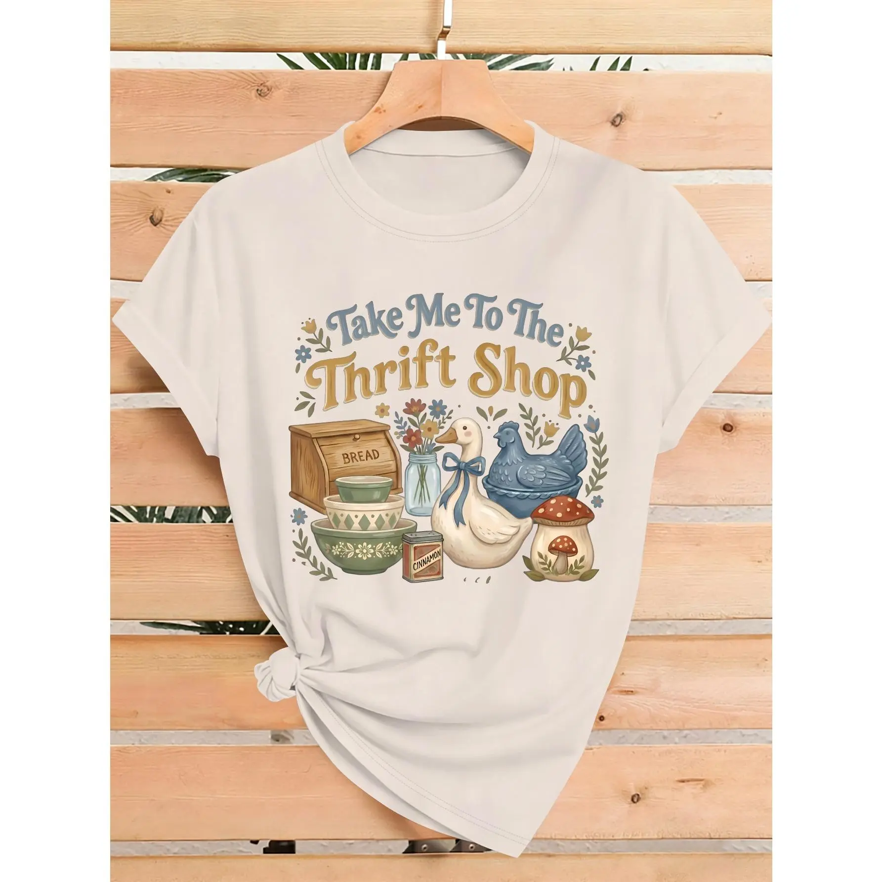 Women's Bohemian Print Short-Sleeve Round Neck Casual T-Shirt - All Seasons Comfort Top for Outdoor Outings, Shortsleeve