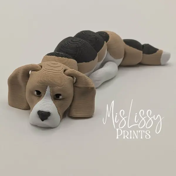 Beagle Flexi 3D Print Dog Decor