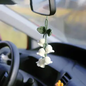 Knitted Rear View Mirror Pendant Ornament, Cute  Accessories Aesthetic, Kawaii  Decor for  Decorative Pendants
