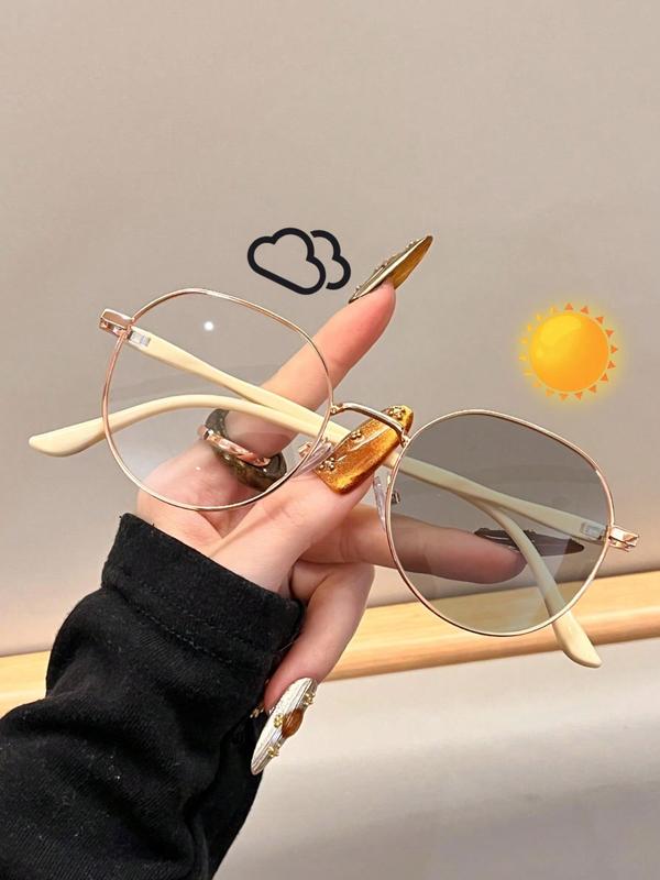 Elegant Classic Round Polarized Sunglasses for Women, UV Protection & Stylish Design, Perfect for Driving & Outdoor Activities