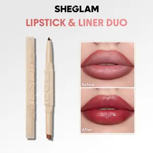 SHEGLAM GLAM 101 Lipstick & Liner Duo-DEEP CARAMEL Matte Nude Makeup Lipliner-Effortlessbeauty- Coachella