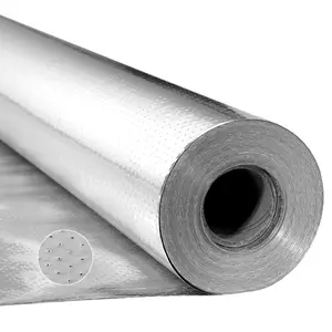 summervibes Double Reflective Insulation Roll, Perforated Woven Fabric Radiant Barrier, 0.15mm 48in x 250ft Double-Sided Aluminum Foil Heat Shield, Thermal Insulation for Window, RV Roof, Window Insulation