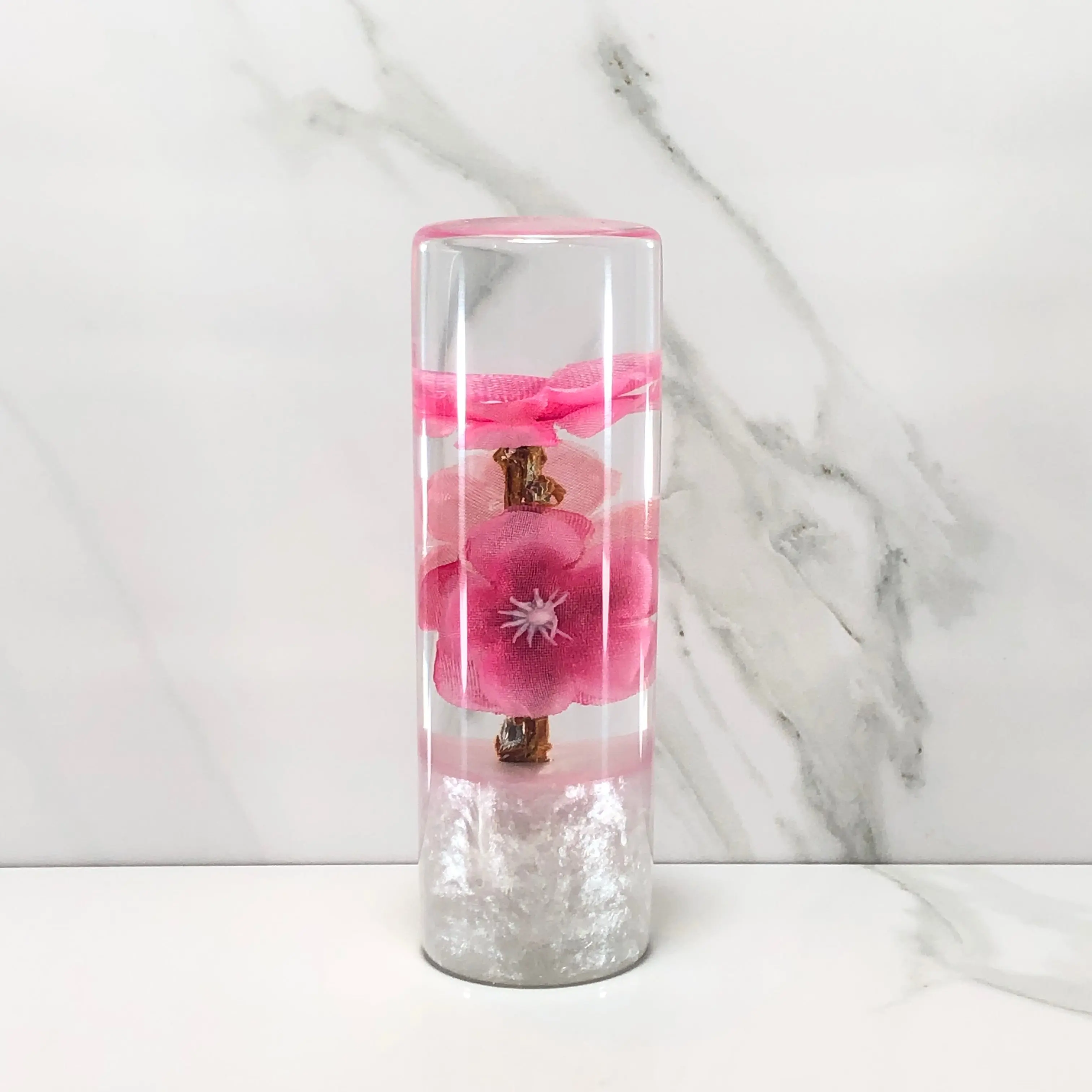 Mr__Grip 4 1/2 Inch Flower Resin Custom Shift Knob Pink & Light Pink Cherry Blossom JDM