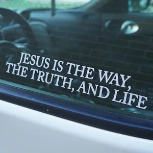 Jesus The Way Truth Life Car Sticker – Christian Vinyl Decal for Car Window or Laptop 6