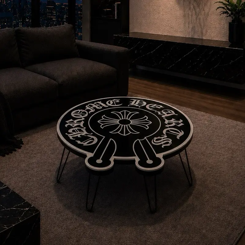 Circle Epoxy Wall Art Accent Table, Home Decor Wall Art for Living Room Bedroom Accent Pieces