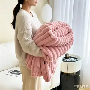 Luxury Faux Fur Blanket, Thick Fluffy Throw, Cozy Bed Blanket for Adults & Kids