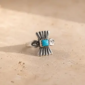 NATIVE BLUE BIRD RING Unique Rings Vintage Rings
