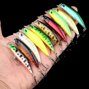 Colorful Mini Artificial Fishing Lure with Hook, 10pcs Fake Fishing Bait, Outdoor Fishing Accessories