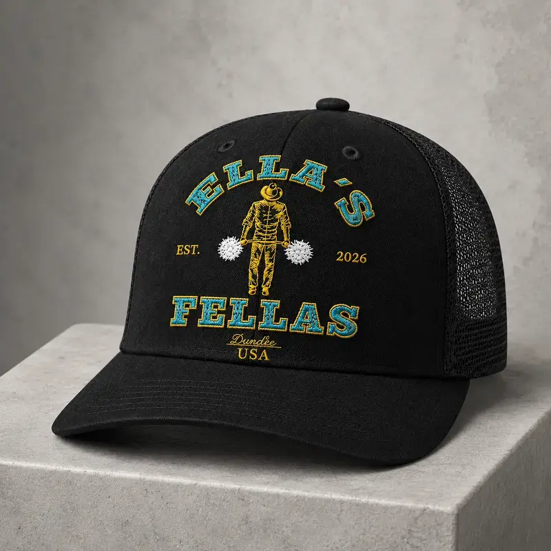 Ella's Fellas Embroidered Trucker Hat, EIIa's LangIey Embroidered Trucker Hat, Choosing Texas Embroidered Trucker Hat, Đanelion Trucker Hat