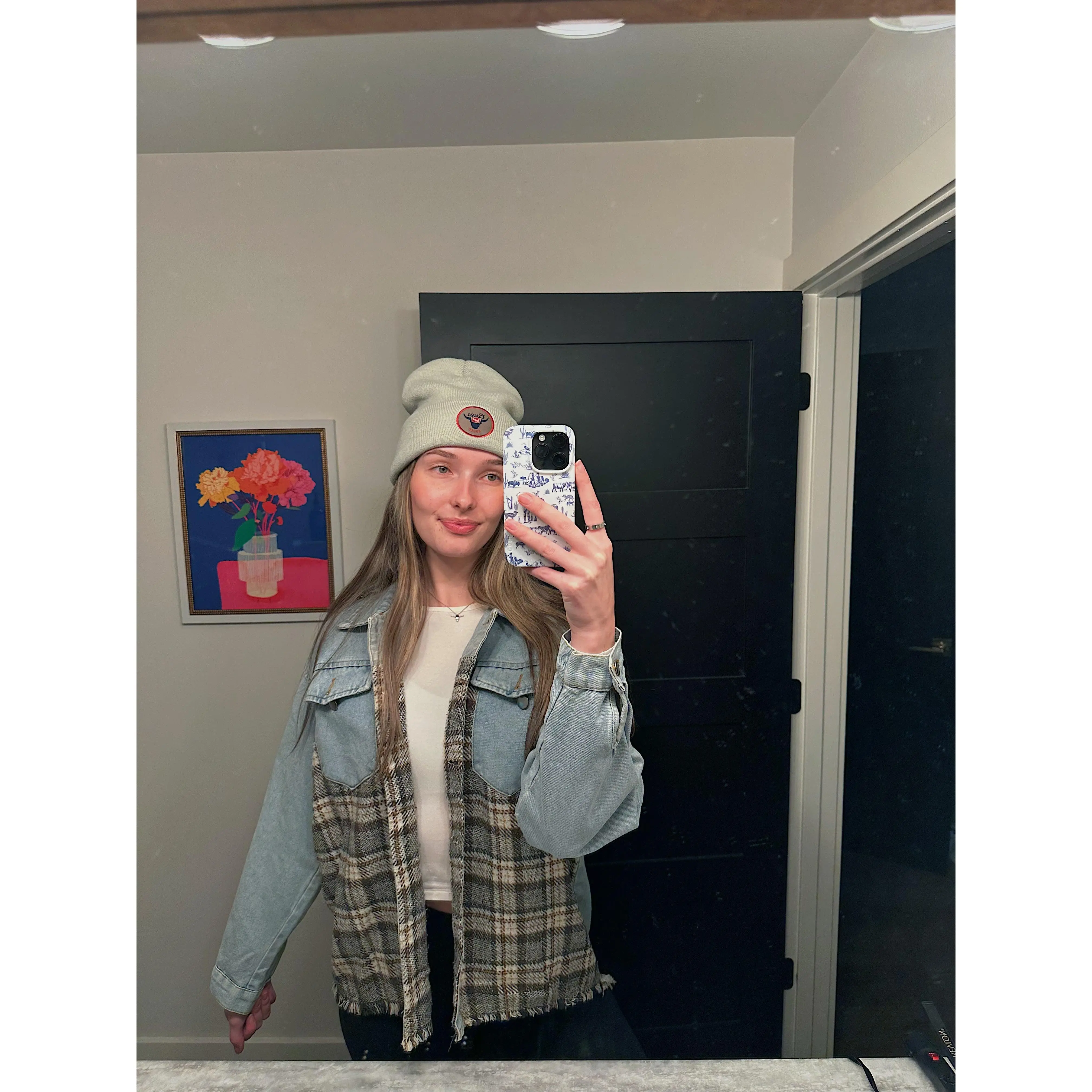 Denim Plaid Jacket