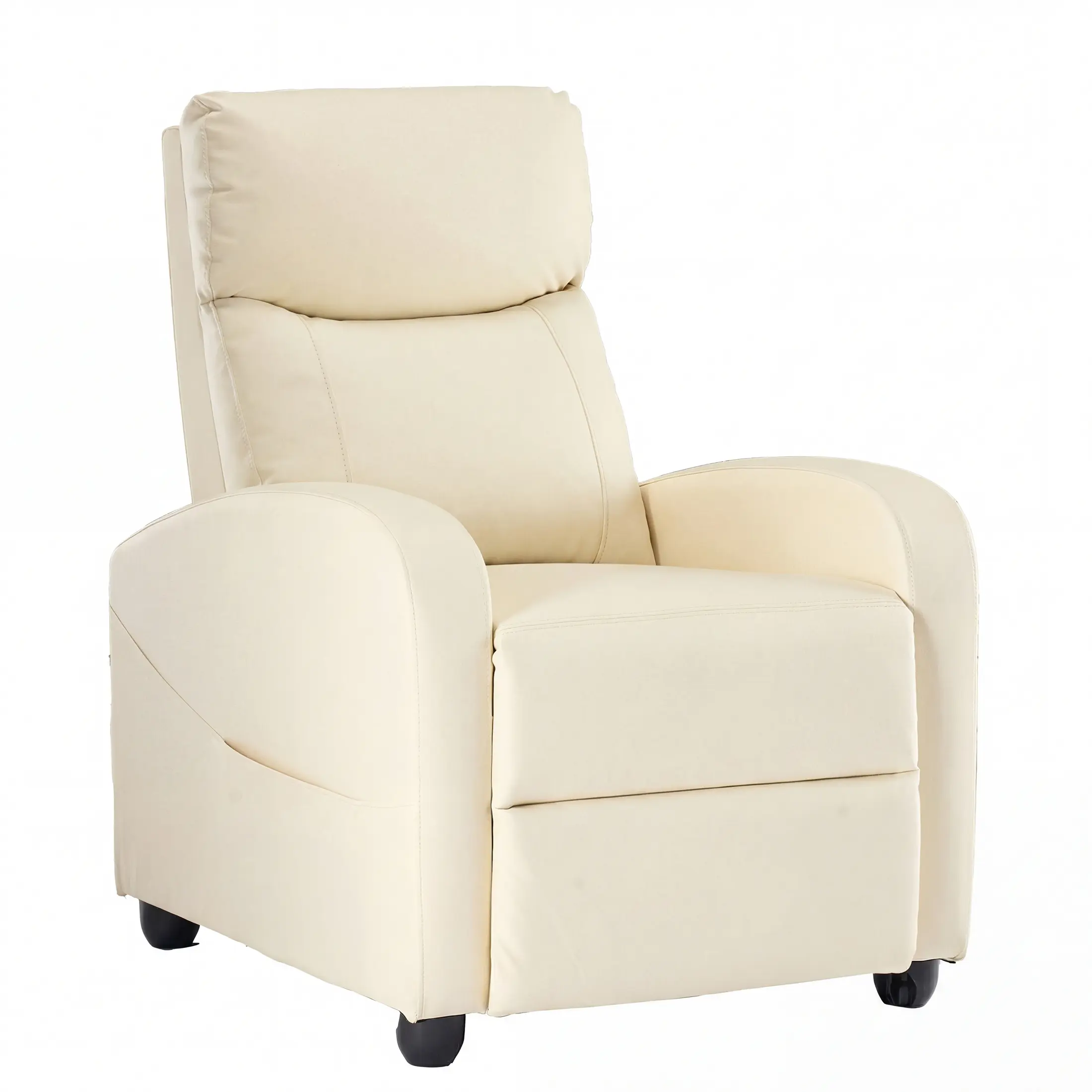 Sweetcrispy Ergonomic Durable Adjustable Non-Massage Recliner Armchair, Home Theater Seating with Lumbar Support, 160° Push-Back, Overstuffed High-Density Sponge, Enhanced Footrest & Versatile Design for Living Room, Easy Set-Up (Assembly Required)