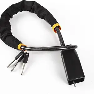 Steering Wheel Lock Seat Belt Lock -Anti-Theft Security Device, UniversalModel Car Truck SUV Van - Wire Rope Lock with Key