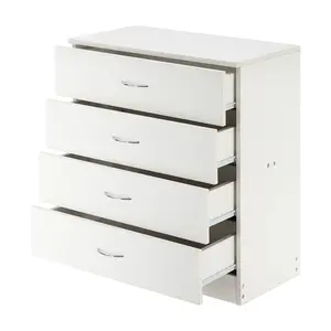 Modern Simple 3-Drawer Dresser White，Nightstand with 3 Drawers,3 Drawers, Wood End Table Dresser for Bedroom, White Nightstand, Bed Side Table with Metal Handle, Bedside Cabinet for Bedroom Living Room, Closet