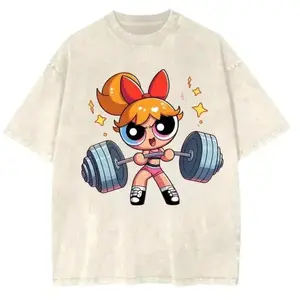 Bubleess #Powerpuffff Girls Gym Shirt, Gym Shirt, Graphic Gym Shirt, Gym Shirt Women, For Men, Ful Size