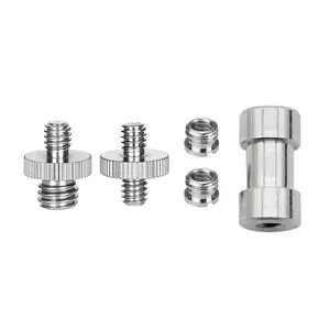 5pcs Durable Male to Female Screw Adapter 1/4" - 3/8" Mount Set Thread Screw Adapters Convert for Camera Tripod Light Stand