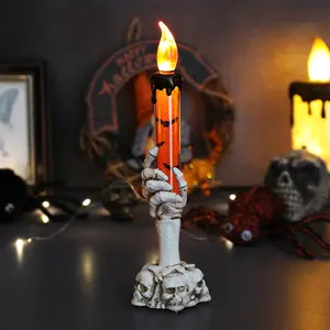 Halloween Candle Light Candle Table Lamp Halloween Decoration Props Skeleton Hand Lamp Decoration