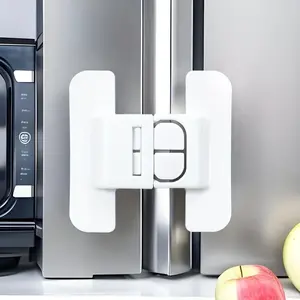 1/3/5pcs Safety Latch Lock, Door Holder, for Refrigerator, Cupboard, Drawer, Dishwasher, Bathroom; Easy to Install, No Screw Or Tool Needed
