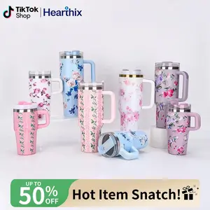 14oz/40oz 304 Stainless Steel Vacuum Insulated Tumbler - Lightweight, Sturdy Water Bottle with Handle & Straw Lid, Leakproof, 20H Cold Retention, Car Cup Holder Compatible, Camping Flask, Graduation Gift