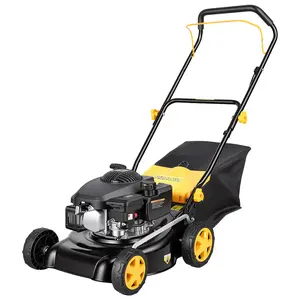 Explorinox 16" Gas Push Lawn Mower, 3-in-1 Lawn Mower, Self-Propelled Push Mower, 45L Grass Tank, Large Wheels