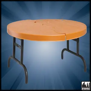 Wood Color Break Away Round Table for WWE & AEW Wrestling Action Figures