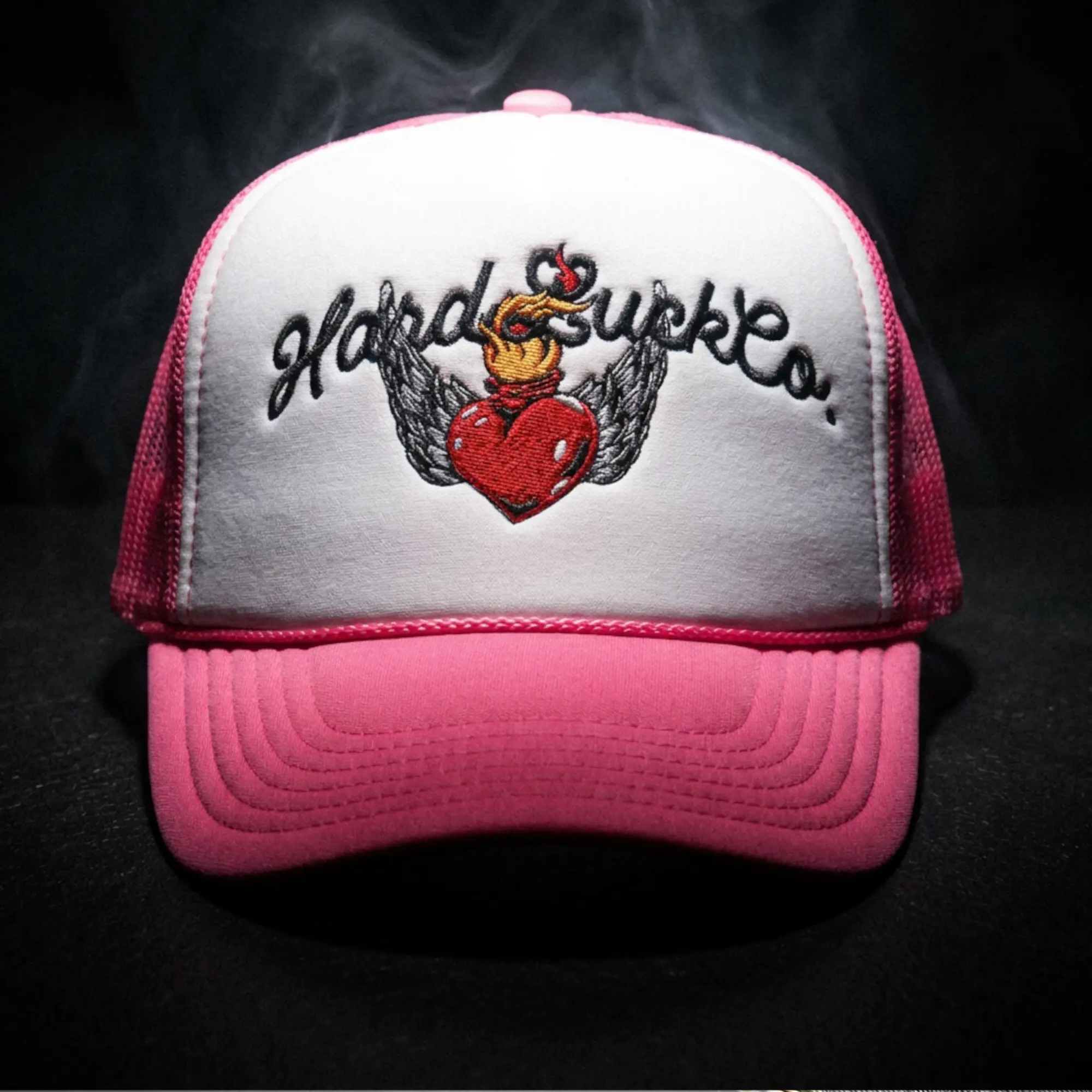 Sacred Heart Tattoo Trucker Hat - Hard Luck Co. Embroidered Streetwear