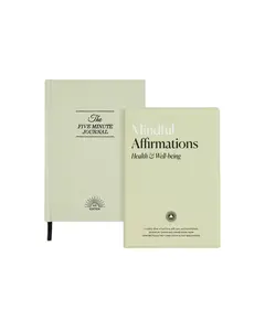 Flon Mindful Well-being Affirmations & 5 Minute Journal Fit Edition for Grateful Mind and Healthy Body - Wellbeing Bundle
