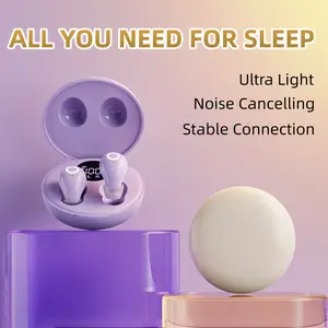 Ultra Mini In-Ear Bluetooth Earbuds, Invisible Flat Sleep Wireless Headphones, Passive Noise Isolation No Ear Pressure For Side Sleepers Gym Office Daily Commute