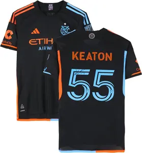 Keaton Parks New York City FC Autographed Match-Used #55 Black Jersey from the 2024 MLS Season - Size M - Fanatics Authentic Certified