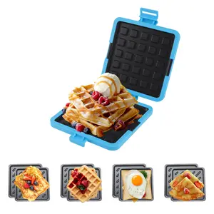 Microwave Waffle & Sandwich Maker Mold – Non-Stick Silicone Breakfast Press, Quick Cooking Tray for Crispy Waffles and Hot Sandwiches