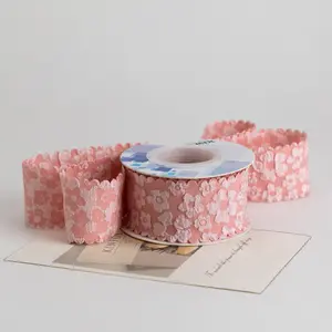 Colorful 3D Flower Lace Ribbon  Perfect for DIY Crafts, Gift Wrap & Handmade Bows