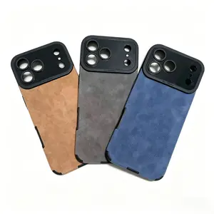 Full Coverage Precise Hole Leather-Covered Phone Case, TPU + Leather Material, Shockproof Anti-Scratch, Elegant Protective Cover