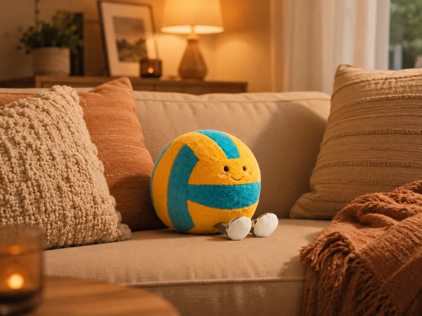 Jellycat Amuseables Basketball Plush Toy, Soft Cute Sports Ball Stuffed Animal, Kawaii Bedroom Decor, Gift for Kids and Basketball Fans