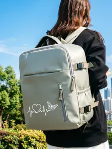 Double Shoulder Backpack, Casual Large Capacity, Shoe Compartment, Creative Pattern, Travel School, Lightweight Durable Laptop Bag, Unisex Design, Backpack With Shoe Compartment