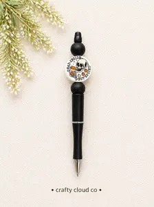 “Dead Inside But Spiced” Beaded Pen