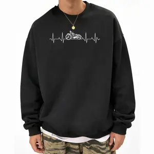 Motorcycle Heartbeat Cardiogram Biker Sweatshirt