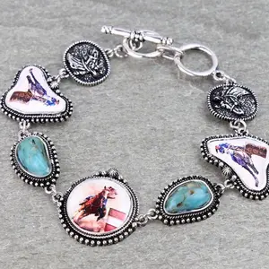 Western Barrel Race Toggle Bracelet