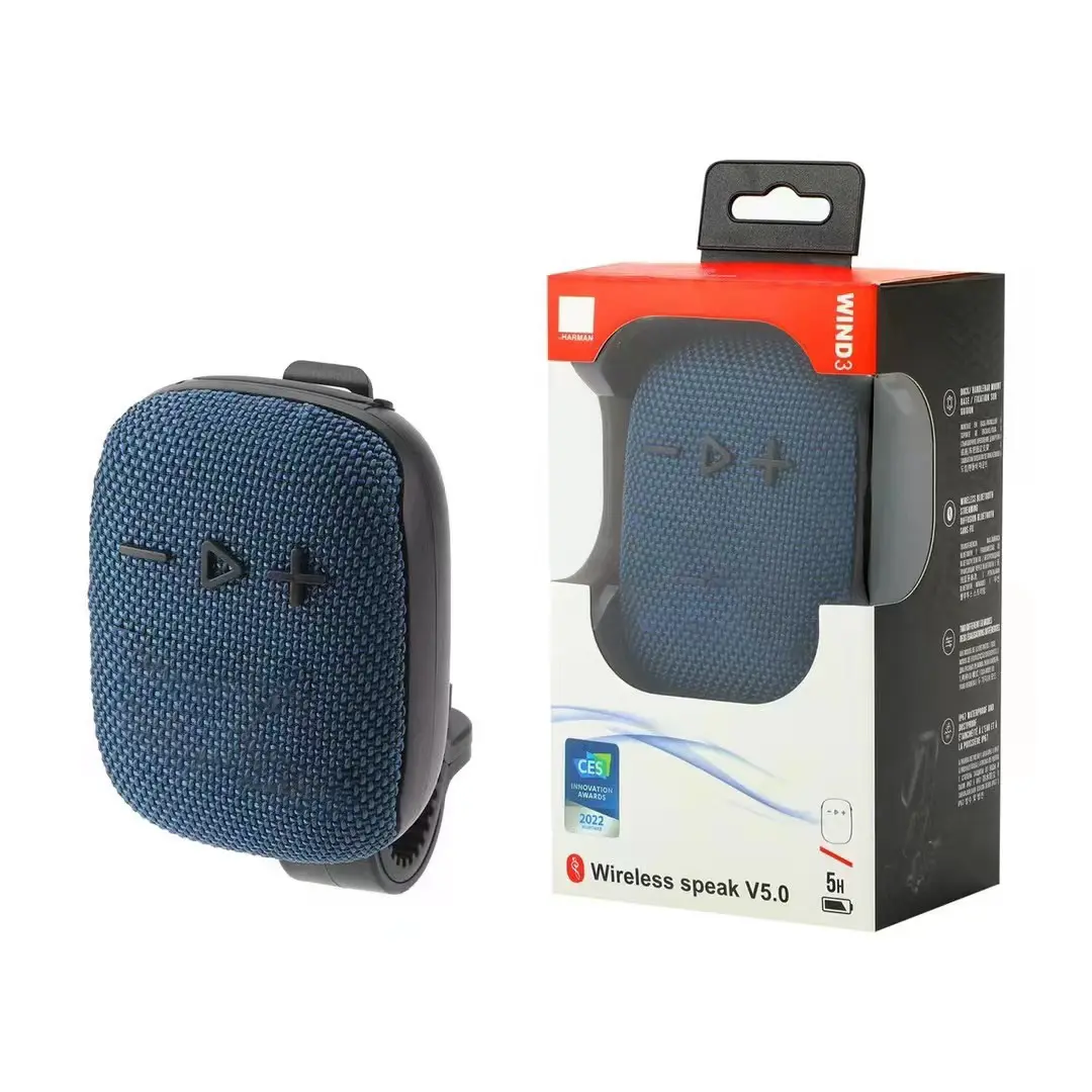 Compact Waterproof Silicone Subwoofer Bass Speaker - Wireless, Battery-Powered, Smartphone-Compatible, with Adjustable Bike Mount for Outdoor Cycling - Bluetooth Audio, Portable, Outdoor Speakers, Bass Speakers