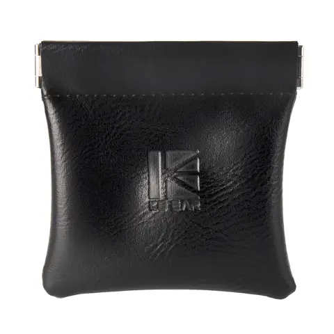 KBEAR BP01 Mini Shrapnel Headphone Organizer - 17g Portable Waterproof Black Leather Bag, Magnetic Clip, Audio Cable Management, Dustproof, Fits Earbuds, Keys, Coins, Credit Cards, Data Cables, Charging Heads, Travel-Ready