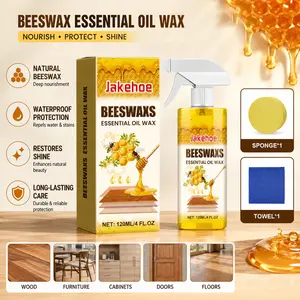 Beeswax Wood Polish Spray Furniture Polish Wood Restorer Scratch Remover Furniture Repair Wax Wood Conditioner Shine Enhancer Cabinet Hardwood Floor Care Protective Coating Wood Renewal