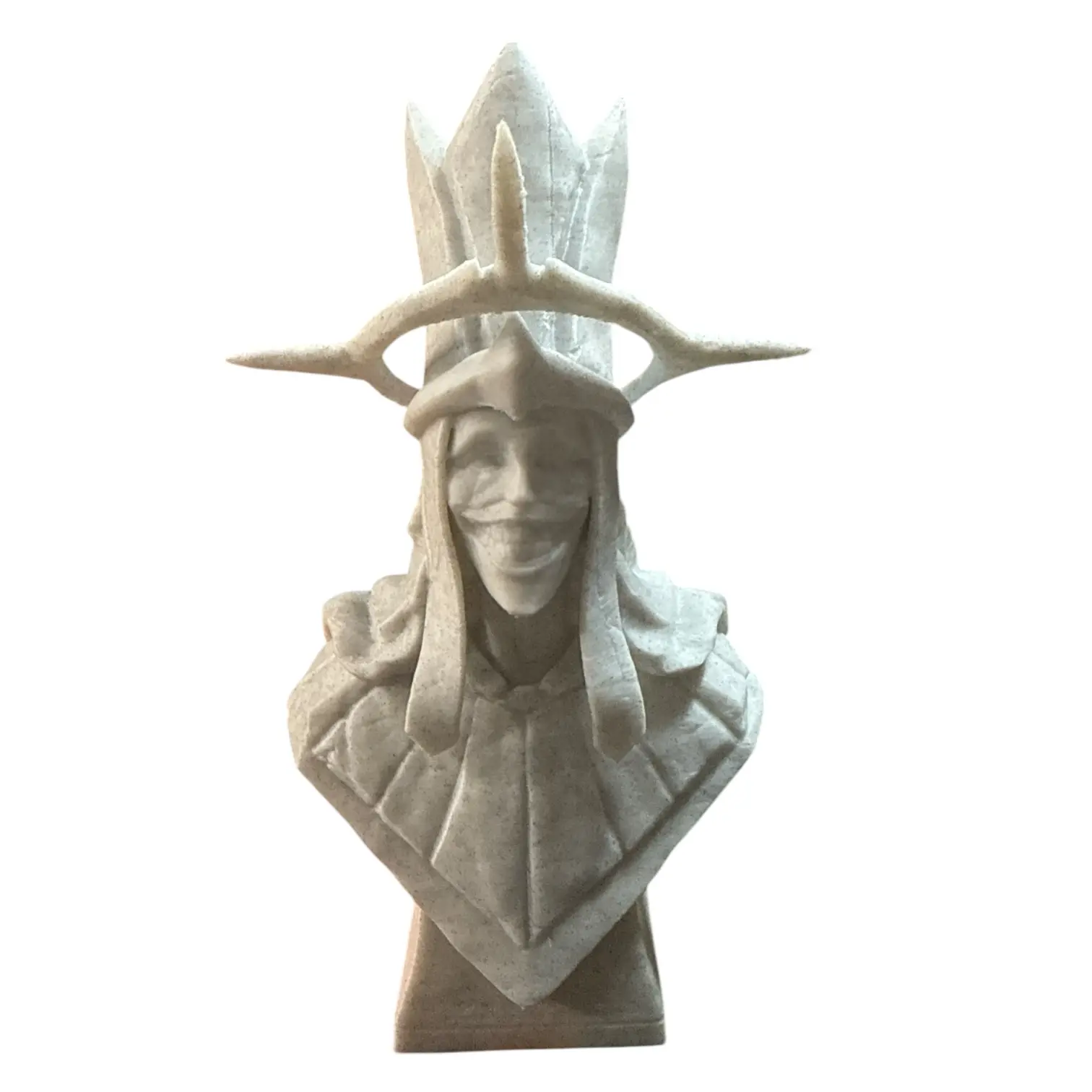 Solo Leveling The Statue of God Inspired 3D-Printed Marble Statue, Home Decor Ornament for Living Space Display